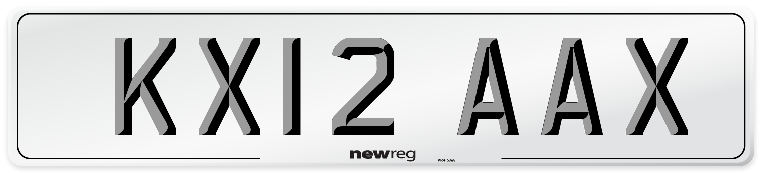 KX12 AAX Number Plate from New Reg